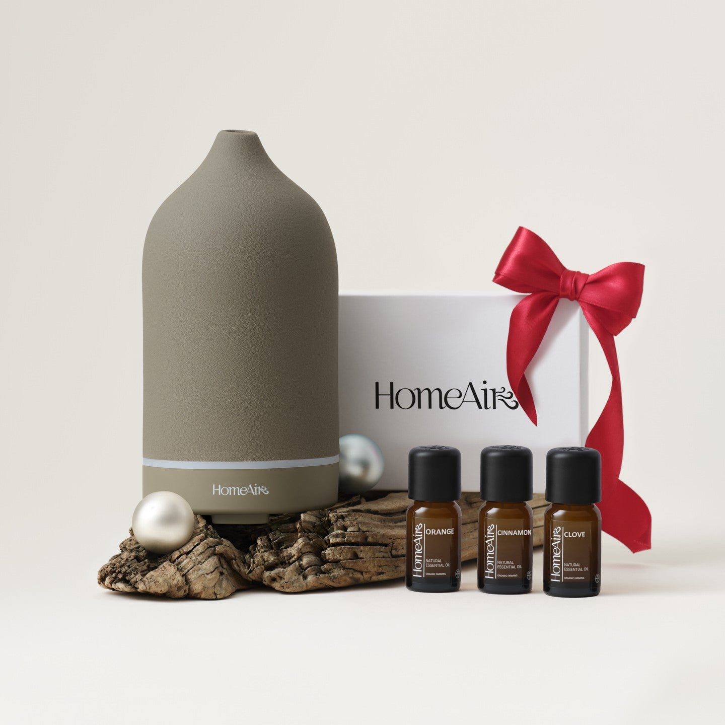 KARÁCSONYI CSOMAG | PURE GRAY aromadiffúzor | 3 karácsonyi olaj