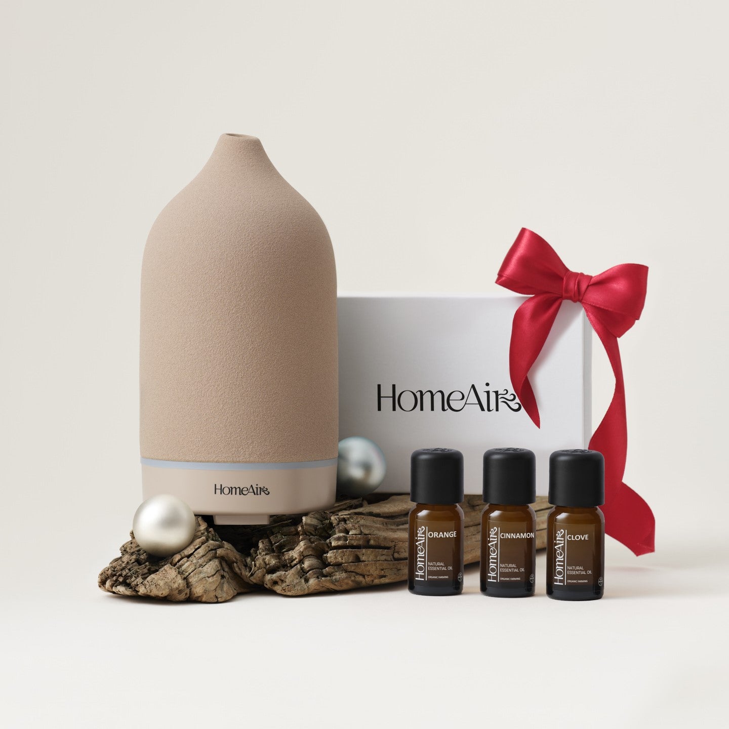 KARÁCSONYI CSOMAG | PURE BEIGE aromadiffúzor | 3 karácsonyi olaj